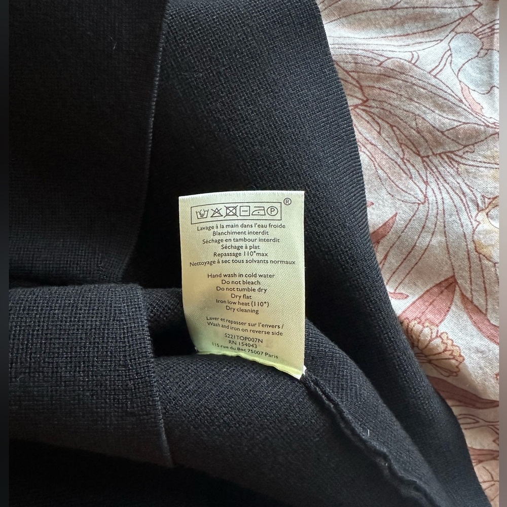 Sezane Mélisse Top Black - Size XS - Picture 6 of 6